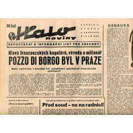 Halo noviny, ročník V., číslo 289/1937. Reportážní a informační list pro všechny Halo noviny, ročník V., číslo 289/1937. Reportážní a informační list pro všechny