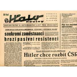 Halo noviny, ročník V., číslo 278/1937. Reportážní a informační list pro všechny (pošk.)