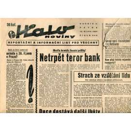 Halo noviny, ročník V., číslo 243/1937. Reportážní a informační list pro všechny (pošk.)