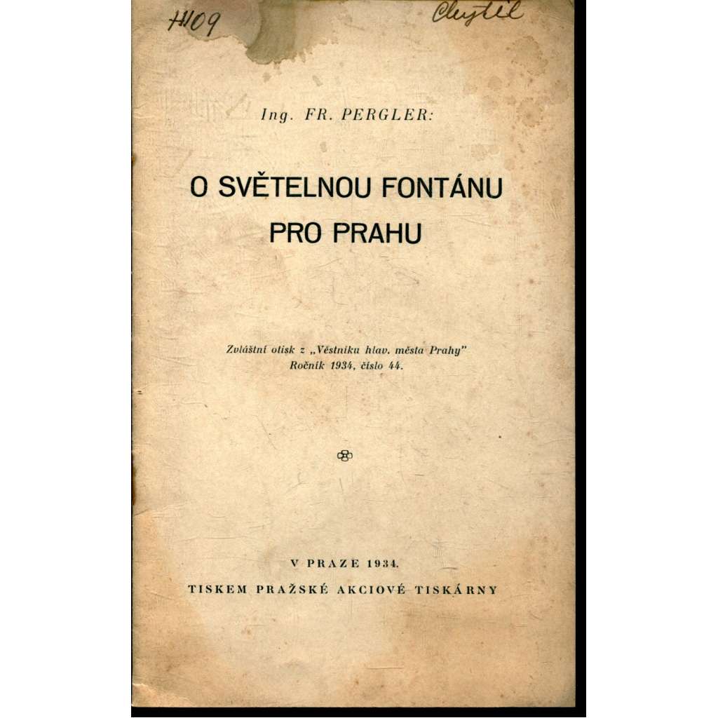 O světelnou fontánu pro Prahu (Praha, fontána, Štvanice)