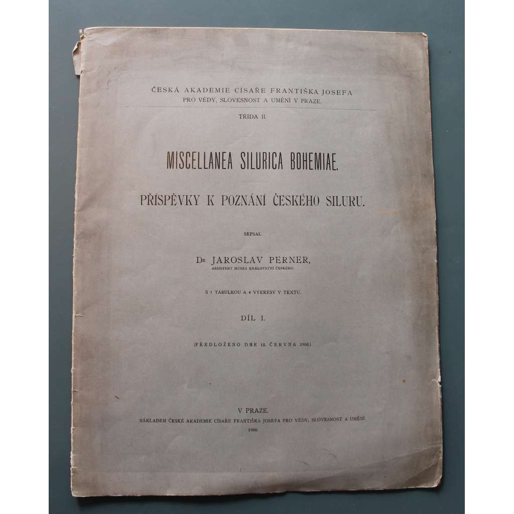 Miscellanea silurica Bohemiae = Příspěvky k poznání českého siluru. Díl 1. (edice: Česká akademie císaře Františka Josefa pro vědy, slovesnost a umění v Praze) (paleontologie, prvohory)