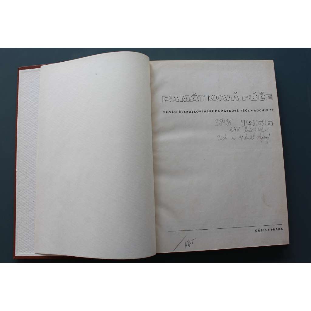 Památková péče 1966, roč. 26 (časopis, architektura, malířství, sochařství, mj. Ikonografie Chebu do poč. 19. stol.; K výstavě umění českého baroku v Miláně; Lázně a hospitál v Kuksu; K úpravám Šporkova Betléma; Městská památková rezervace v Třeboni)