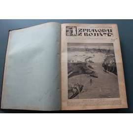 Obrazový zpravodaj z bojiště 1904 (časopis, vojenství, mj. Rusko-japonská válka, Rusko, Japonsko, Noví páni na Koreji, Port- Artur, Mandžusko, Japonský přední vojna postupu proti Rusům, fotografie, ilustrace; polokožená vazba - vazba kůže)