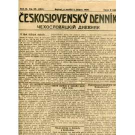 Československý denník roč. III, č. 25. Bajkal, 1920 (LEGIE, RUSKO, LEGIONÁŘI) Československý denník roč. III, č. 25. Bajkal, 1920 (LEGIE, RUSKO, LEGIONÁŘI)