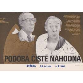 Podoba čistě náhodná (filmový plakát, slepka, film Německo 1985, režie Reinhard Schwabenitzky, Hrají: Dieter Hallervorden, Ruth-Maria Kubitschek)