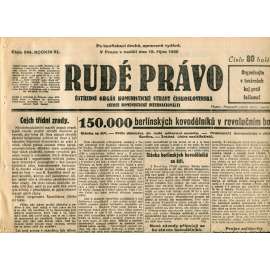 Rudé právo (19.10.1930) - staré noviny, 1. republika
