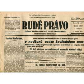 Rudé právo (13.8.1930) - staré noviny, 1. republika