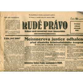 Rudé právo (31.8.1930) - staré noviny, 1. republika