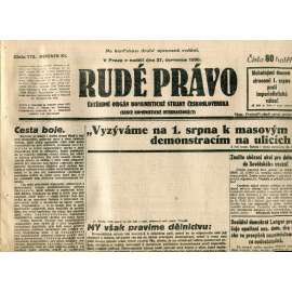 Rudé právo (27.7.1930) - staré noviny, 1. republika