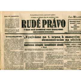 Rudé právo (30.7.1930) - staré noviny, 1. republika