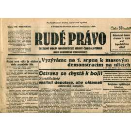 Rudé právo (31.7.1930) - staré noviny, 1. republika