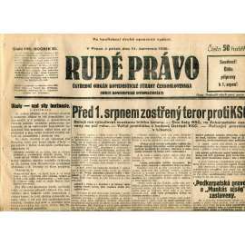 Rudé právo (11.7.1930) - staré noviny, 1. republika