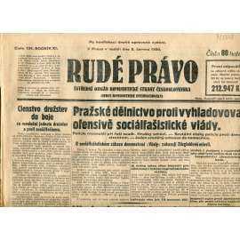 Rudé právo (8.6.1930) - staré noviny, 1. republika
