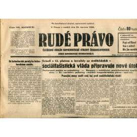 Rudé právo (22.6.1930) - staré noviny, 1. republika