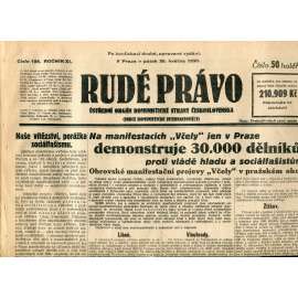 Rudé právo (30.5.1930) - staré noviny, 1. republika