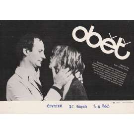 Oběť (filmový plakát, slepka, film Maďarsko 1984, režie György Dobray, Hrají: Gábor Reviczky, Anikó Sáfár)