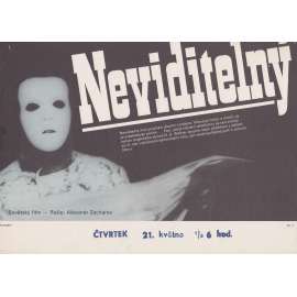 Neviditelný (filmový plakát, slepka, film Sovětský svaz 1985, režie Alexandr Zacharov, Hrají: Andrej Charitonov, Leonid Kuravljov) Neviditelný (filmový plakát, slepka, film Sovětský svaz 1985, režie Alexandr Zacharov, Hrají: Andrej Charitonov, Leonid Kuravljov)