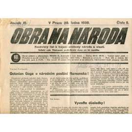 Obrana národa 28.1.1938 (antisemitské, protibolševické noviny)