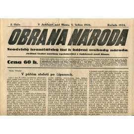Obrana národa 5.1.1934 (antisemitismus, antisemitské, protibolševické noviny)