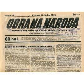 Obrana národa 17.1.1936 (antisemitismus, antisemitské, protibolševické noviny)