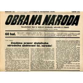 Obrana národa 6.11.1936 (antisemitismus, antisemitské, protibolševické noviny)