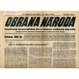 Obrana národa 13.1.1933 (antisemitismus, antisemitské, protibolševické noviny)