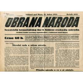 Obrana národa 21.4.1933 (antisemitismus, antisemitské, protibolševické noviny)
