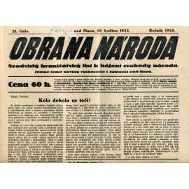 Obrana národa 19.5.1933 (antisemitismus, antisemitské, protibolševické noviny)