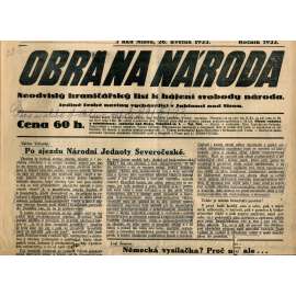 Obrana národa 26.5.1933 (antisemitismus, antisemitské, protibolševické noviny)