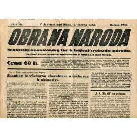 Obrana národa 2.6.1933 (antisemitismus, antisemitské, protibolševické noviny)