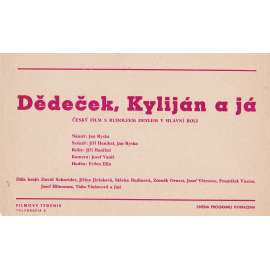 Dědeček, Kyliján a já (filmový plakát, slepka, film Československo 1966, režie Jiří Hanibal, Hrají:Jiřina Jirásková, Zdeněk Ornest)