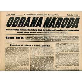 Obrana národa 23.6.1933 (antisemitismus, antisemitské, protibolševické noviny)