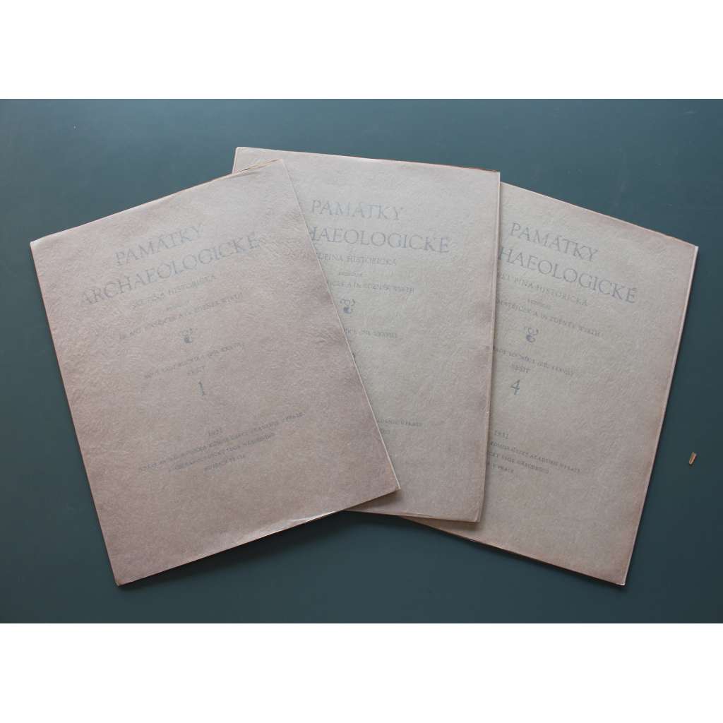 Památky archaeologické 1931, sešit 1-4 (časopis, archeologie, mj. J. Čadík - Antická kamej z Karlštejna; F. Matouš - Klenba kaple betlémské; V. Novotný - Poznámky o českém renesančním sgrafitu)