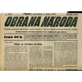 Obrana národa 4.1.1935 (antisemitismus, antisemitské, protibolševické noviny)