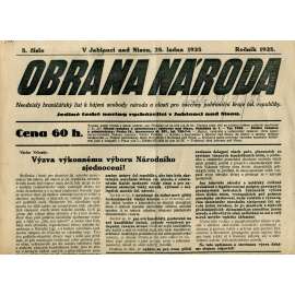 Obrana národa 25.1.1935 (antisemitismus, antisemitské, protibolševické noviny)