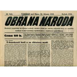 Obrana národa 22.3.1935 (antisemitismus, antisemitské, protibolševické noviny)