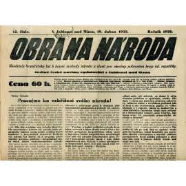 Obrana národa 19.4.1935 (antisemitismus, antisemitské, protibolševické noviny)