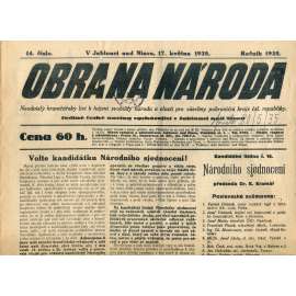 Obrana národa 17.5.1935 (antisemitismus, antisemitské, protibolševické noviny)