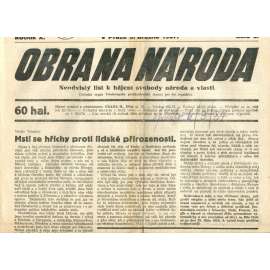 Obrana národa 5.3.1937 (antisemitismus, antisemitské, protibolševické noviny)