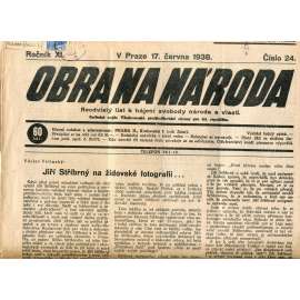 Obrana národa 17.6.1938 (antisemitismus, antisemitské, protibolševické noviny)