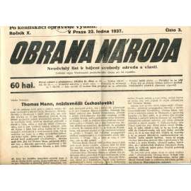 Obrana národa 22.1.1937 (antisemitismus, antisemitské, protibolševické noviny)