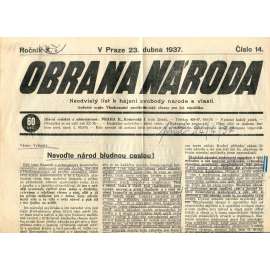 Obrana národa 23.4.1937 (antisemitismus, antisemitské, protibolševické noviny)