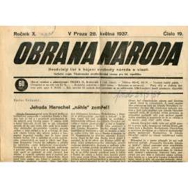 Obrana národa 28.5.1937 (antisemitismus, antisemitské, protibolševické noviny)
