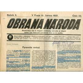 Obrana národa 18.6.1937 (antisemitismus, antisemitské, protibolševické noviny)