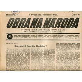 Obrana národa 26.11.1937 (antisemitismus, antisemitské, protibolševické noviny)