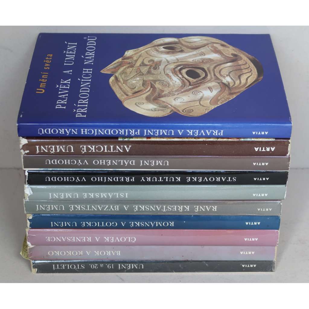 Umění světa - komplet dějiny umění 10 sv. - Antické, Raně křesťanské a byzantské, Starověké kultury Předního východu, Baroko a rokoko, Člověk a renesance, Pravěk a umění přírodních národů, Dálného východu, Románské a gotické, Islámské, 19. a 20. století