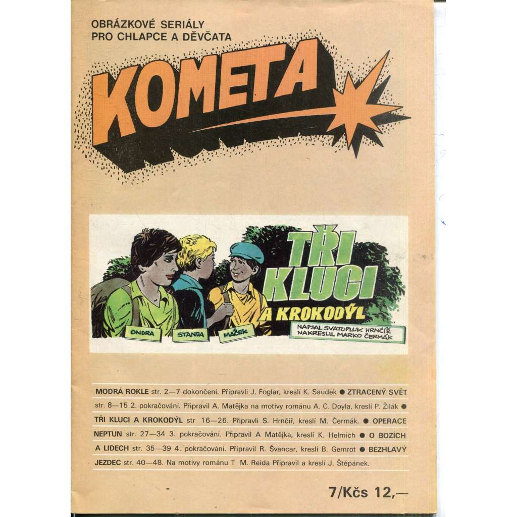 Kometa. Obrazové seriály pro chlapce a děvčata (komiks, časopis) - Kája Saudek