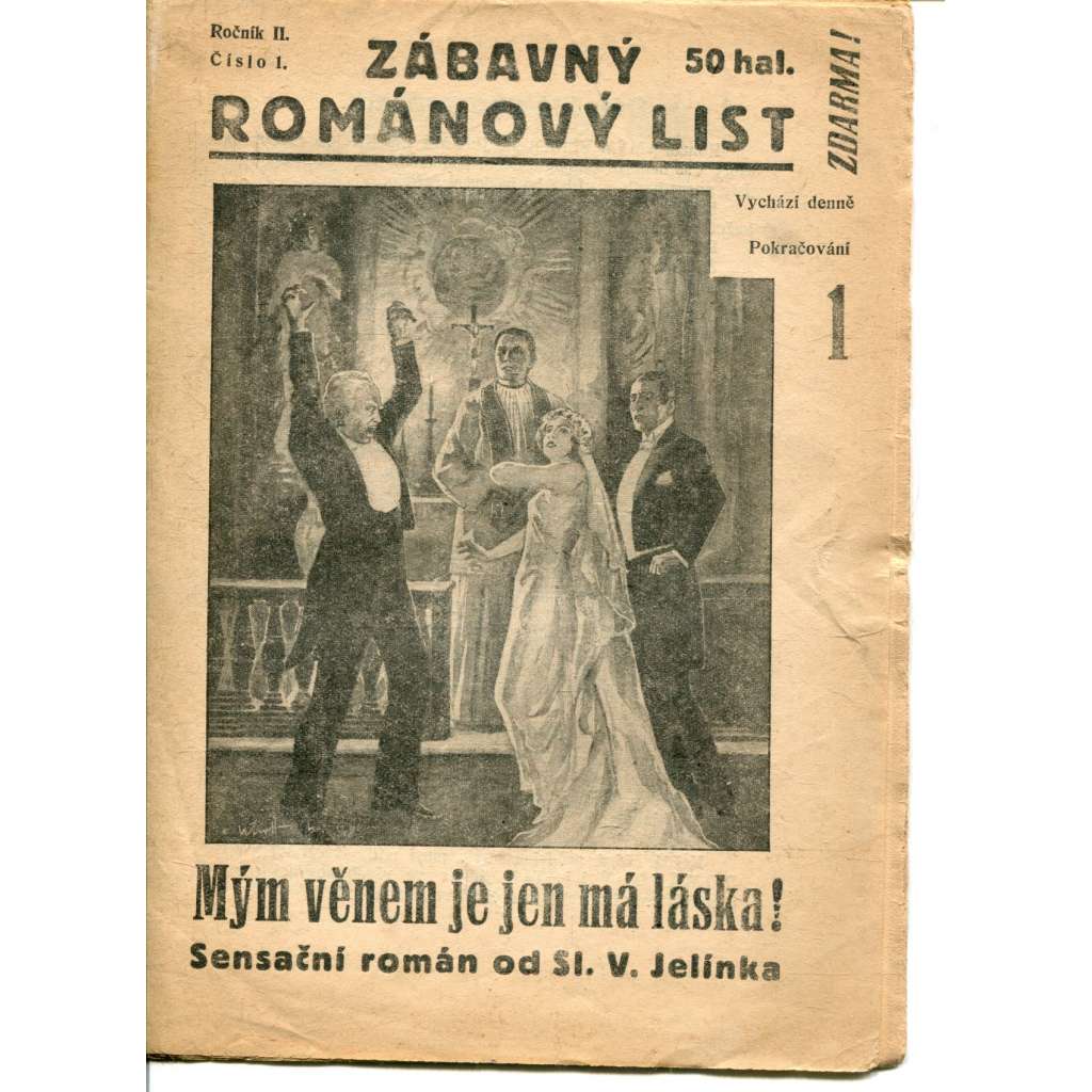 Zábavný Románový list, ročník II., číslo 1/1932