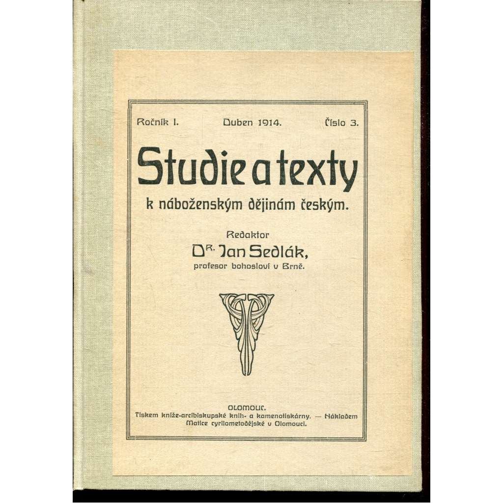 Studie a texty k náboženským dějinám českým, ročník I., číslo 3/1914