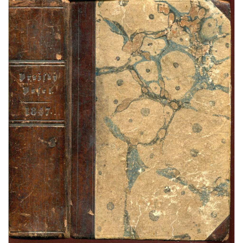 Pražský posel, díl II. (1847) - vazba kůže - polokožená